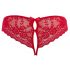 Cottelli - Red Bow-Embellished Open Crotch Panties