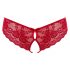 Cottelli - Red Bow-Embellished Open Crotch Panties  - M