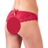 Cottelli - Red Bow-Embellished Open Crotch Panties  - L