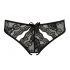 NO:XQSE - Bow-Embellished Open Women's Panties (Black)  - L