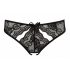 Slip Erotico Aperto con Fiocchi e Tagli Sexy (nero)  - XL