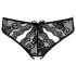 NO:XQSE - Bow-Embellished Open Women's Panties (Black)  - XL