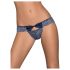 Obsessive Auroria - slip ricamato con fiocco (blu) - L/XL