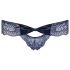 Obsessive Auroria - slip ricamato con fiocco (blu) - L/XL