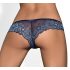 Obsessive Auroria - slip ricamato con fiocco (blu) - L/XL