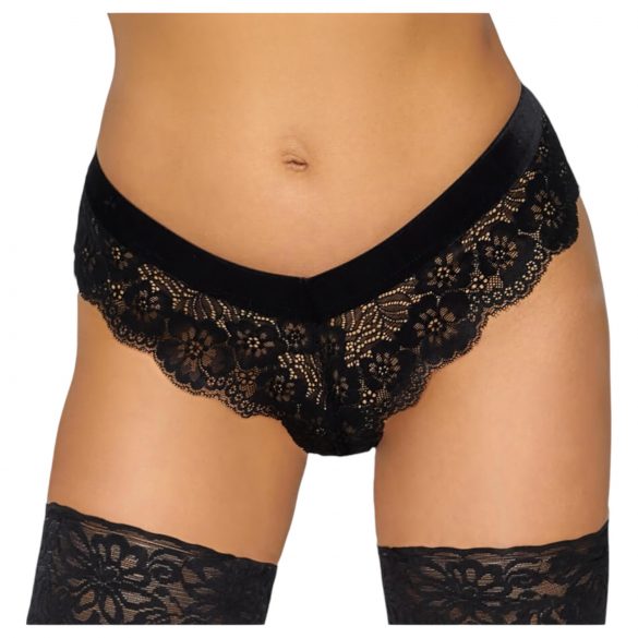 Cottelli Party - Lace Panties with Chains (Black) - L