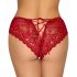 Cottelli - Open Lace Panties (Red)  - XL