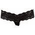 Tanga in Pizzo con Perle Decorative Cottelli (Nero)  - XL