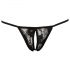 NO:XQSE - Open Lace Thong - Black (S-L)