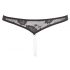 Cottelli - Pearled, Open Lace Thong (Black) - M