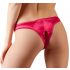 Cottelli - culotte fleurie ouverte avec perles (rouge) - M