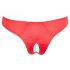 Cottelli - Red Pearl Thong with Open Flower Design  - L