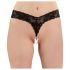 Cottelli - Double Pearl Lace Thong (Black)