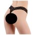 Tanga in pizzo con doppia fila di perle Cottelli (nero)  - M