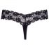 Cottelli - Double Pearl Lace Thong (Black)  - M