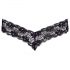 Cottelli - Double Pearl Lace Thong (Black)  - M