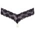 Cottelli - Double Pearl Lace Thong (Black)  - XL