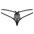 Obsessive Intensa - Double Strap Lace Thong (Black)  - L/XL