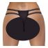 Cottelli - Luxury Open Crotch Thong with Rings (Black)