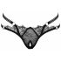 Cottelli - Luxury Open Crotch Thong with Rings (Black)