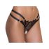 Cottelli - Luxury Open Ring Thong (Black) - M/L