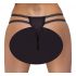 Cottelli - Luxury Open Crotch Thong with Rings (Black)  - M/L