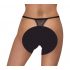 Cottelli - Luxury Embroidered Lily Thong (Black & White)