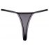 Cottelli - Luxury Embroidered Lily Thong (Black & White)