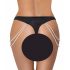 Cottelli - Luxury Embroidered Pearl Thong (Black)