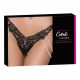 Cottelli - Luxury Embroidered Pearl Thong (Black)  - M/L