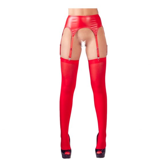 NO:XQSE - Glossy Garter Set (Red)