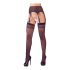 NO:XQSE - striped stockings with garter belt (black)