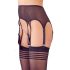 NO:XQSE - striped stockings with garter belt (black)