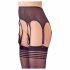 NO:XQSE - striped stockings with garter belt (black)  - L/XL