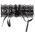 Cottelli - Pearl and Rhinestone Lace Collar (Black)