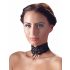 Cottelli - Wide Lace Choker with Lacing (Black)