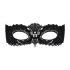 Obsessive - Embroidered Venetian Mask (Black)