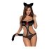 Obsessive Gepardina - Kitty Girl Costume Set (Black)  - L/XL