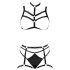 Cottelli - Decorative Body Harness Lingerie Set - Black (S-L)