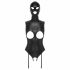 Bad Kitty - Open Cup Bodysuit with Hood (Black)