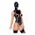 Bad Kitty - open body met hoofdmasker (zwart) - M