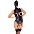 Bad Kitty - Open Cup Bodysuit with Hood (Black)  - M