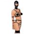 Bad Kitty - Body Harness Set and Head Mask (Black)  - S