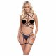 Cottelli - Decorative Body Harness and Thong (Black) - S-L