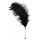 Plume d'autruche caressante, manche court en acrylique (noir)