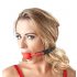 Red Silicone Gag with Faux Leather Strap