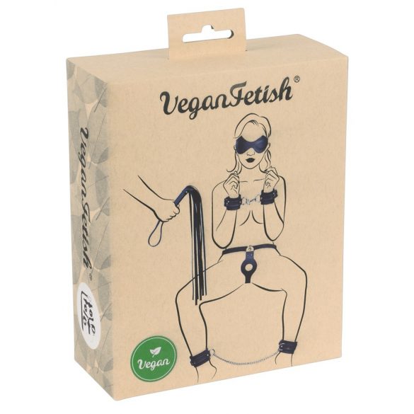 Vegan Fetish - 7 daļu sasiešanas komplekts - melns