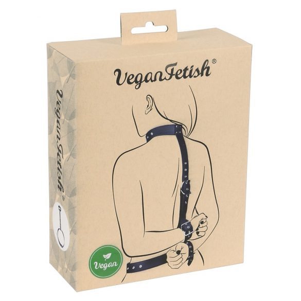 Vegan Fetish - Set zum Fesseln der Hände auf den Rücken (Schwarz)