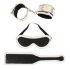 Set Bondage Bad Kitty (3 pezzi) - nero e bianco fosforescente