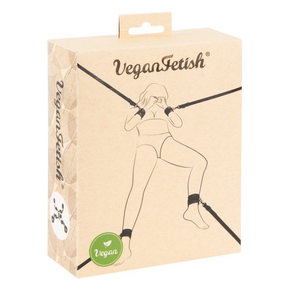 Vegan Fetish - sada kravát na posteľ (čierna)